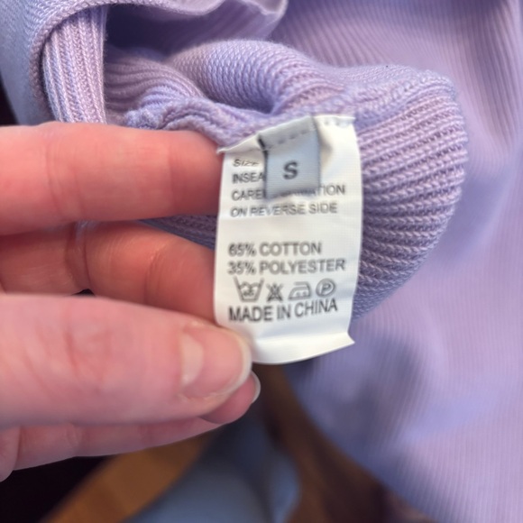 Lavender knit Strapless Midi dress with back slit. Size small - Picture 5 of 5